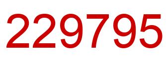 Number 229795 red image