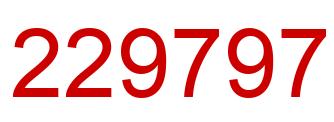 Number 229797 red image