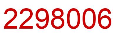 Number 2298006 red image