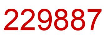 Number 229887 red image
