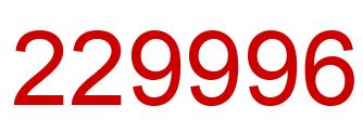 Number 229996 red image
