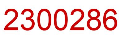 Number 2300286 red image