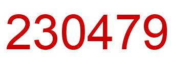 Número 230479 imagen rojo