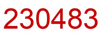 Número 230483 imagen rojo