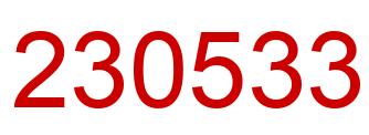 Number 230533 red image