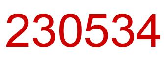 Number 230534 red image
