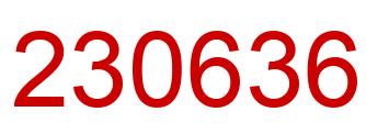 Number 230636 red image