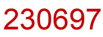 Number 230697 red image