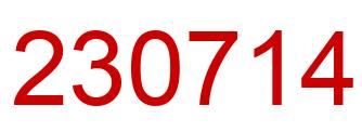 Number 230714 red image