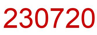 Number 230720 red image