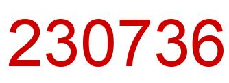 Number 230736 red image
