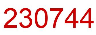 Number 230744 red image