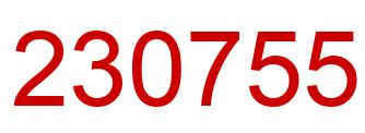 Number 230755 red image