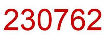 Number 230762 red image