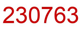 Number 230763 red image