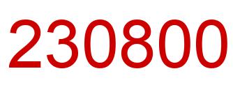 Número 230800 imagen rojo
