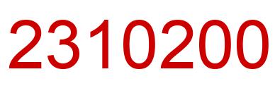 Number 2310200 red image