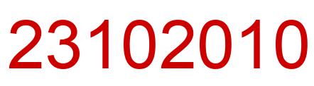 Number 23102010 red image