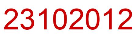 Number 23102012 red image