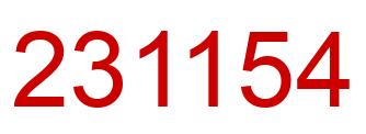 Number 231154 red image