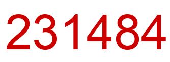 Number 231484 red image