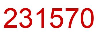 Number 231570 red image
