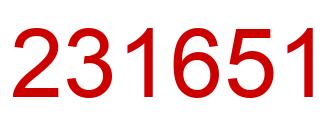 Number 231651 red image