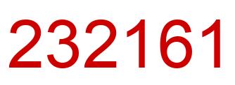 Number 232161 red image