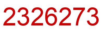 Number 2326273 red image