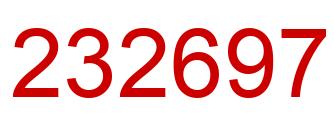 Number 232697 red image