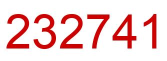 Number 232741 red image