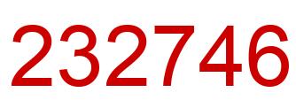Number 232746 red image