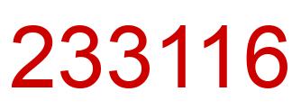 Número 233116 imagen rojo