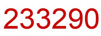 Número 233290 imagen rojo