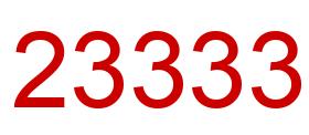 Número 23333 imagen rojo