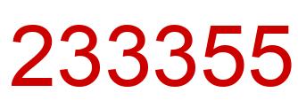 Número 233355 imagen rojo