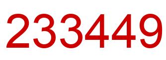 Number 233449 red image
