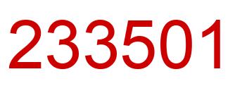 Number 233501 red image