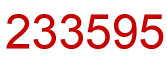 Número 233595 imagen rojo
