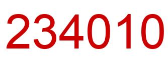 Número 234010 imagen rojo