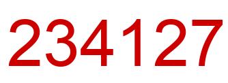 Number 234127 red image