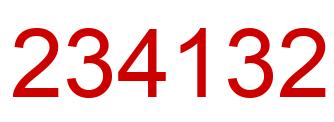 Number 234132 red image