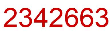 Number 2342663 red image