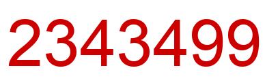 Número 2343499 imagen rojo