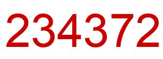 Number 234372 red image