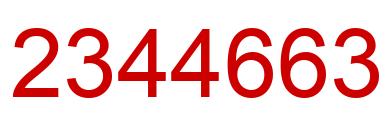 Number 2344663 red image