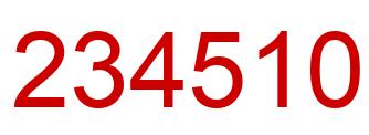 Number 234510 red image