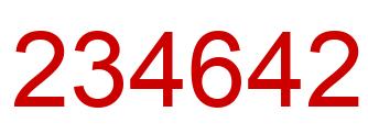 Number 234642 red image
