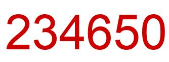 Number 234650 red image