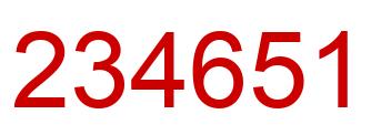 Número 234651 imagen rojo